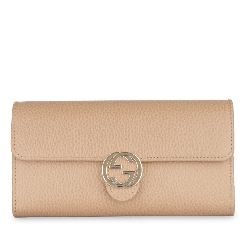 Gucci Interlocking GG Long Wallet - Beige - Barde