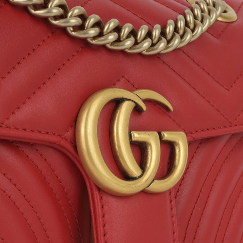 Gucci Mini Marmont - Red Calfskin - Barde - Image 6