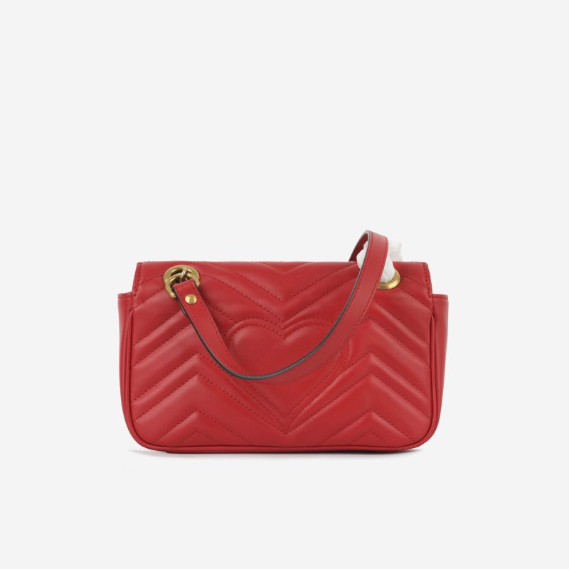 Gucci Mini Marmont - Red Calfskin - Barde - Image 5