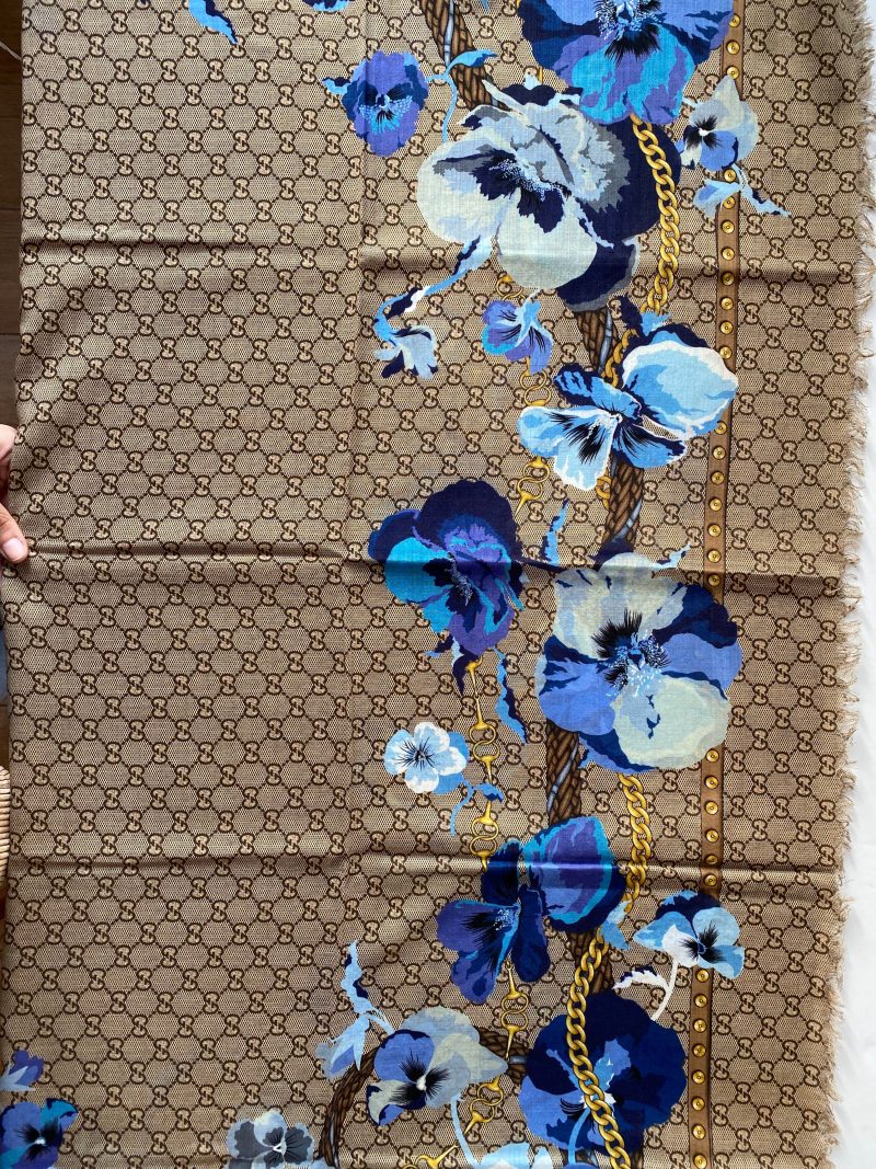 Gucci Bicolor GG Floral scarf - Barde - Image 6