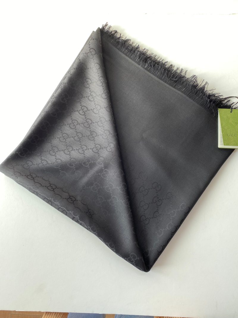 Gucci Black GG Scarf - Barde - Image 3
