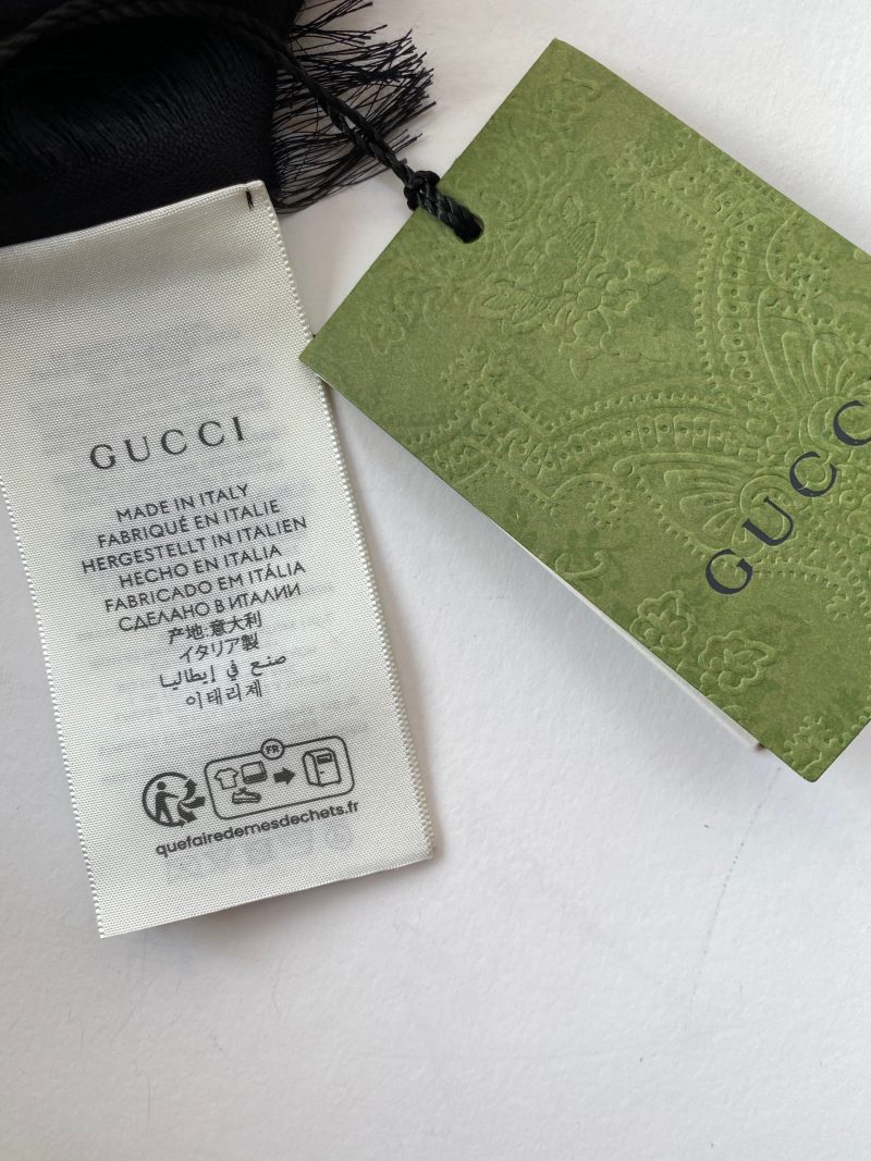 Gucci Black GG Scarf - Barde - Image 6