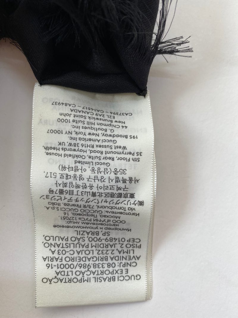 Gucci Black GG Scarf - Barde - Image 7