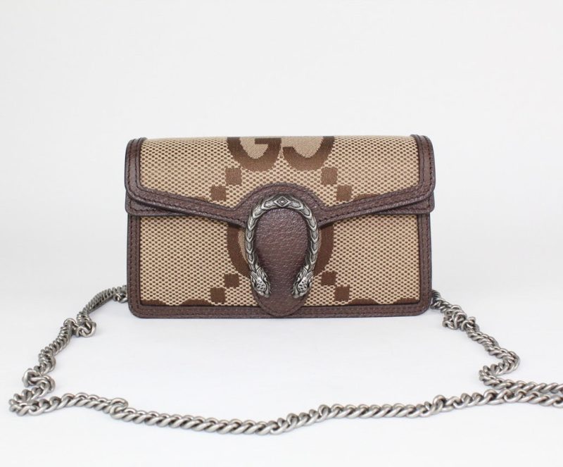 Gucci Dionysus Jumbo GG Super Mini Bag in Camel and Ebony Canvas - Barde - Image 2