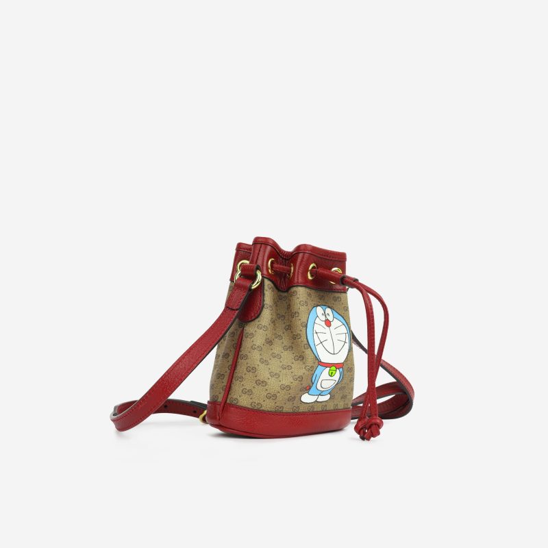 Gucci Mini Supreme Bucket Bag - Doraemon Canvas - Barde - Image 3