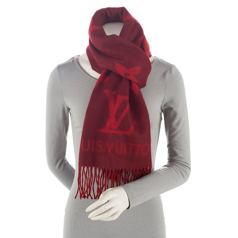 Louis Vuitton Cashmere Reykjavik Monogram Scarf (SHF-21870) - Barde - Image 2