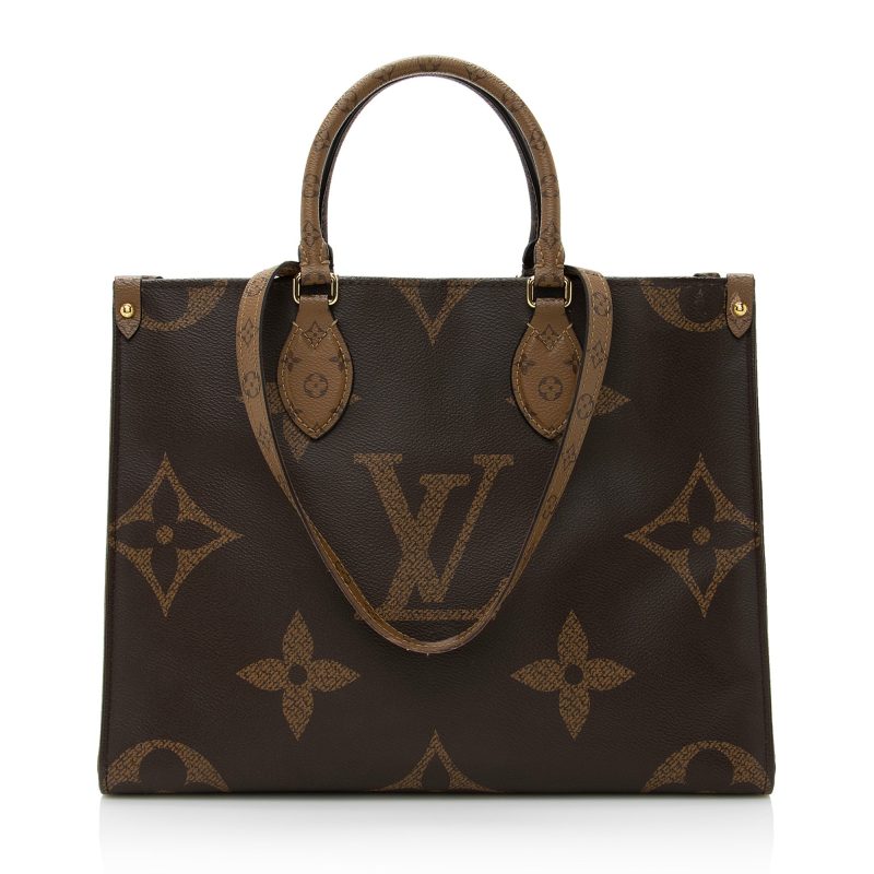 Louis Vuitton Giant Monogram Canvas Onthego MM Tote (SHF-22583) - Barde