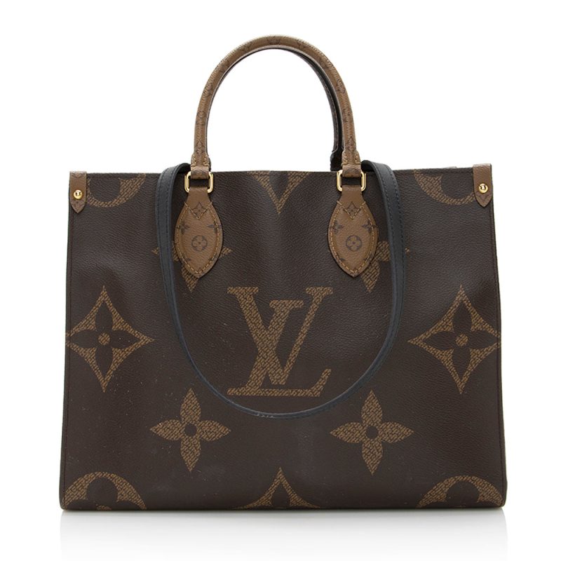 Louis Vuitton Giant Monogram Canvas Onthego MM Tote (SHF-21683) - Barde