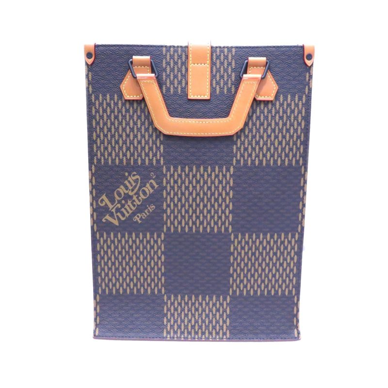 Louis Vuitton LV x Nigo Giant Damier Ebene Monogram Mini Tote (SHG-36730) - Barde - Image 3