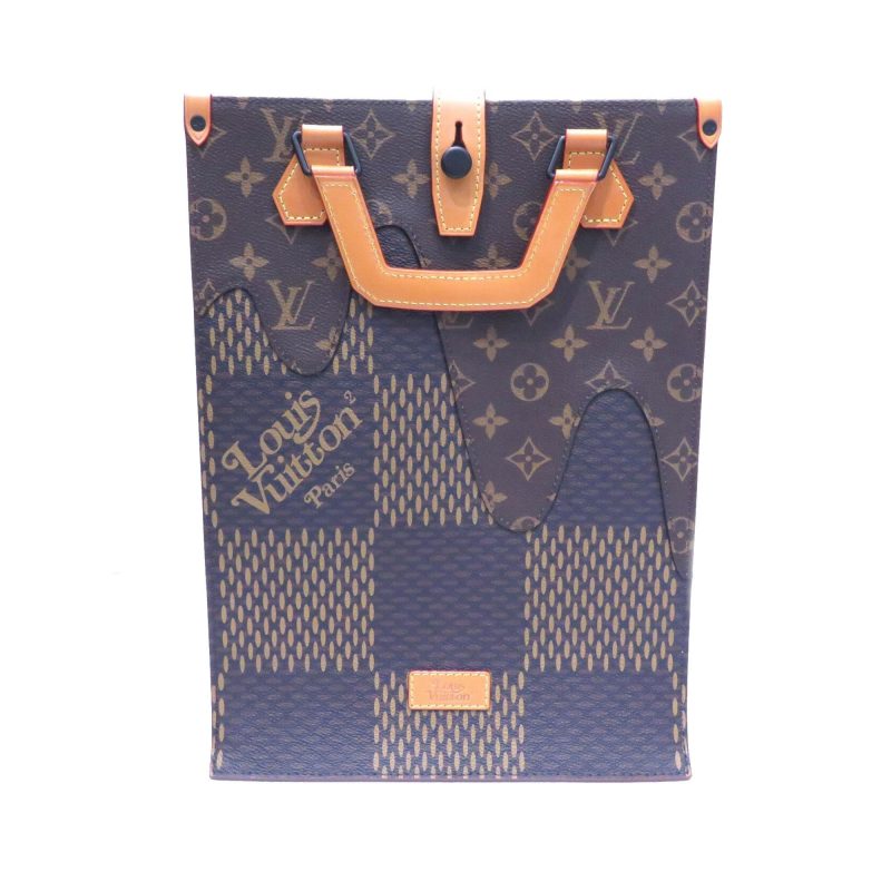 Louis Vuitton LV x Nigo Giant Damier Ebene Monogram Mini Tote (SHG-36730) - Barde