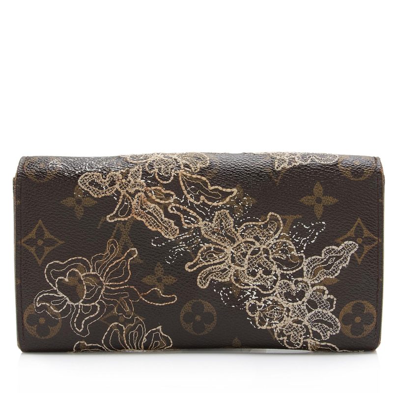 Louis Vuitton Limited Edition Monogram Canvas Dentelle Sarah Wallet (SHF-23597) - Barde - Image 3