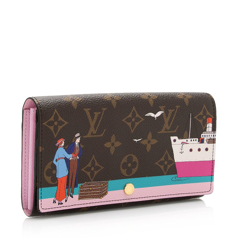 Louis Vuitton Limited Edition Monogram Canvas Illustre Transatlantic Sarah Wallet (SHF-21535) - Barde - Image 2