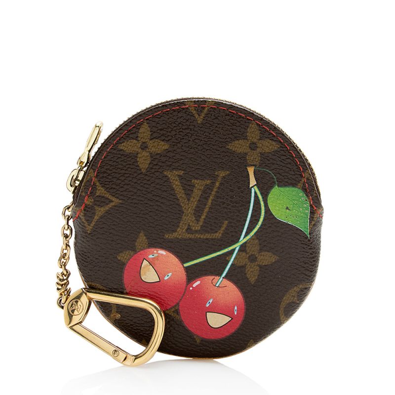 Louis Vuitton Limited Edition Monogram Cerises Round Coin Pouch (SHF-22151) - Barde
