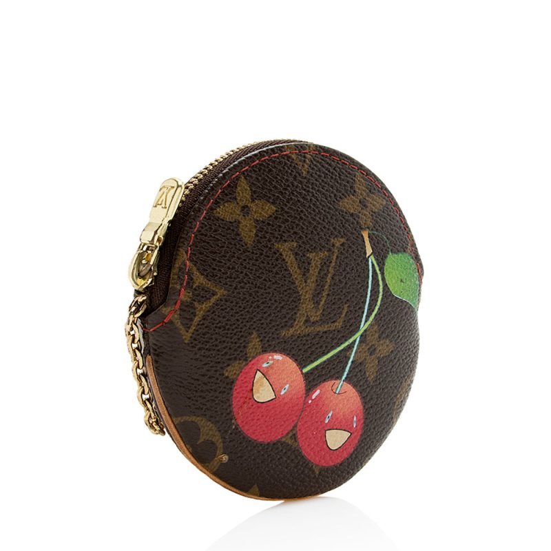 Louis Vuitton Limited Edition Monogram Cerises Round Coin Pouch (SHF-22151) - Barde - Image 2