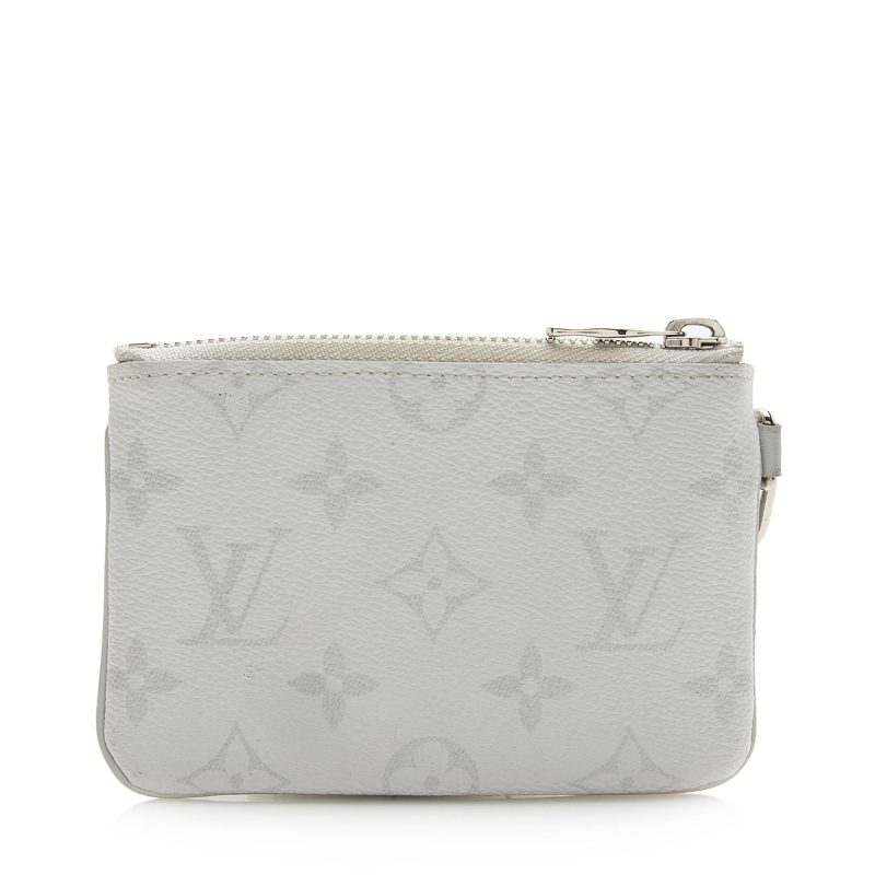 Louis Vuitton Limited Edition Monogram Chalk Canvas Logo Story PM Key Pouch (SHF-22616) - Barde - Image 3