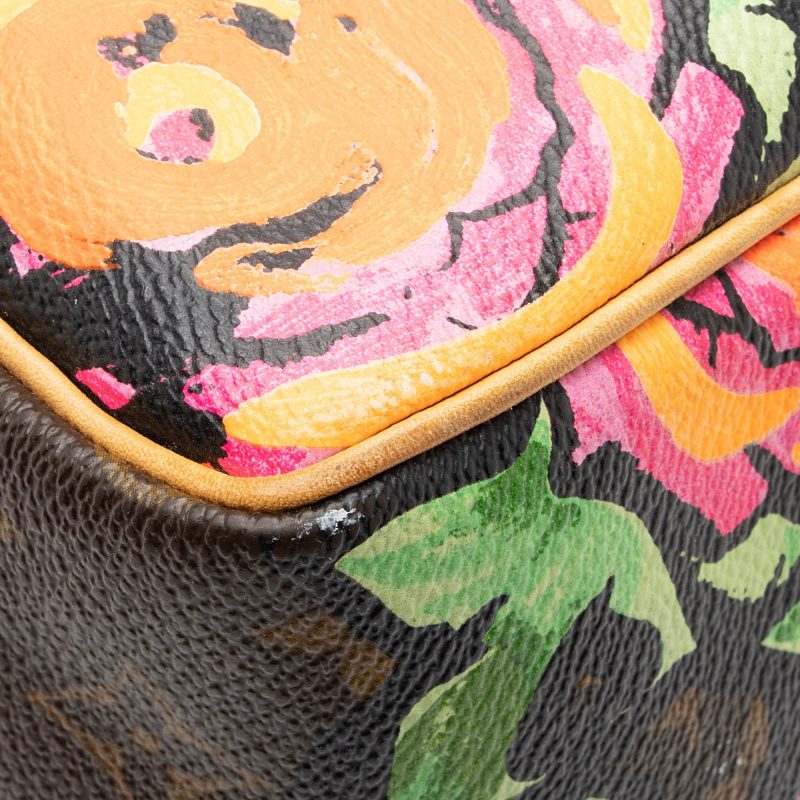 Louis Vuitton Limited Edition Monogram Canvas Roses Speedy 30 Satchel (SHF-22996) - Barde - Image 9