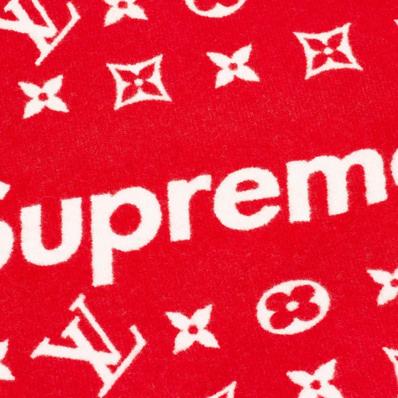 Louis Vuitton Louis Vuitton x Supreme Monogram Wool Scarf (SHG-35694) - Barde - Image 2