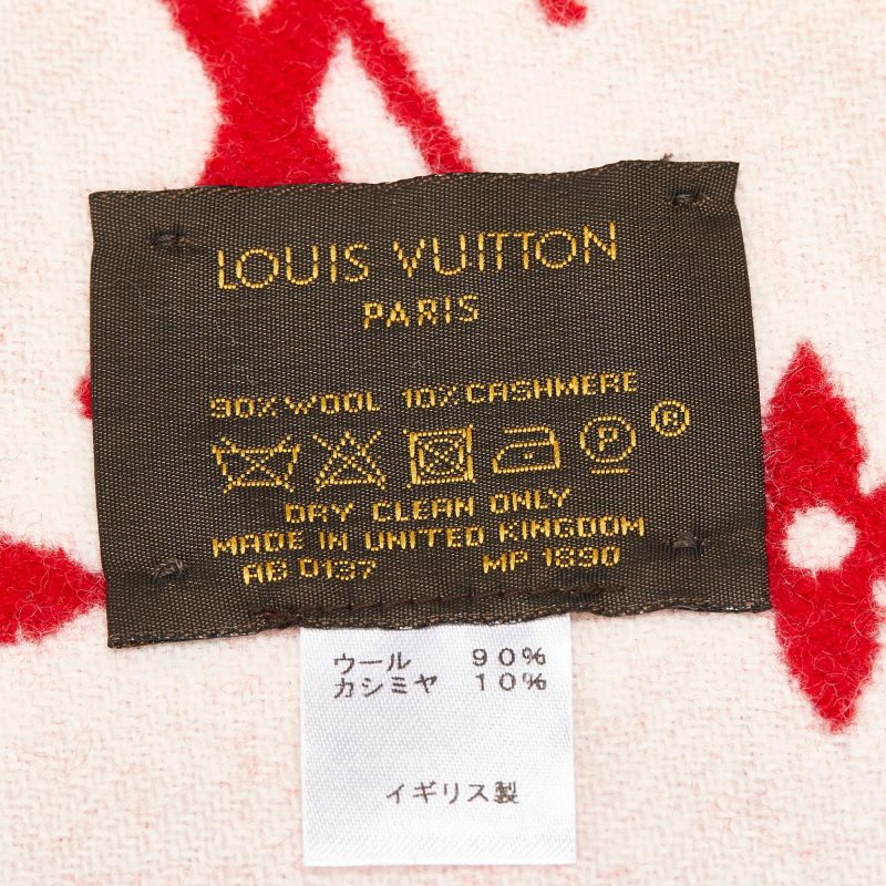 Louis Vuitton Louis Vuitton x Supreme Monogram Wool Scarf (SHG-37265) - Barde - Image 3