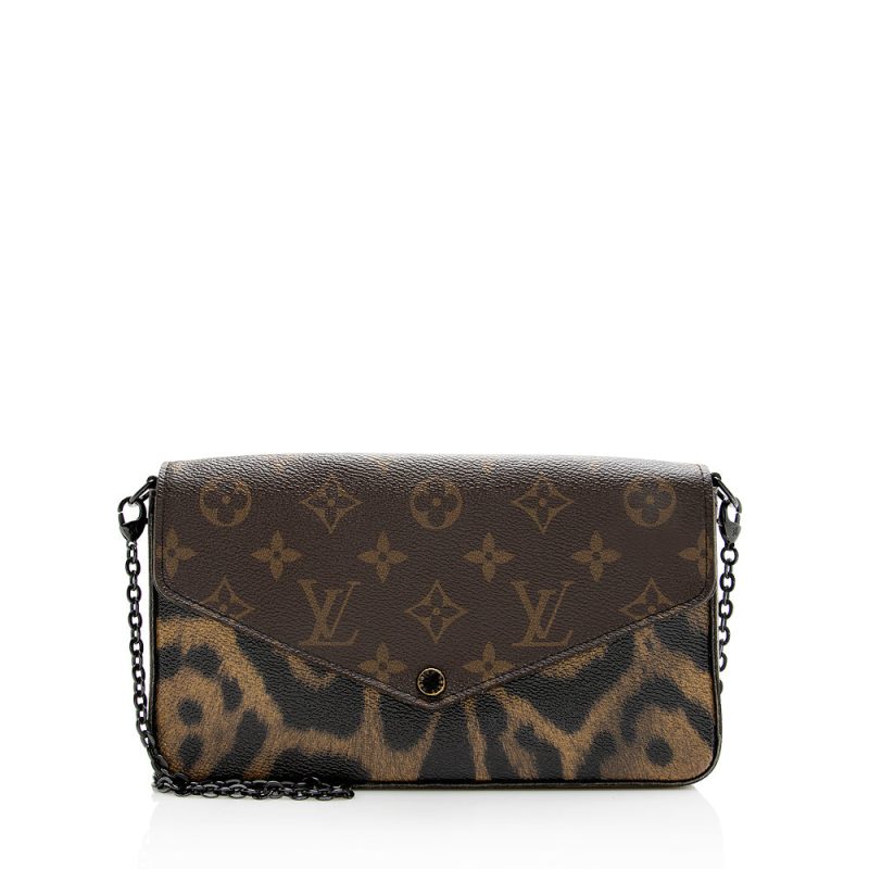 Louis Vuitton Monogram Canvas Animal Print Felicie Pochette (SHF-21424) - Barde