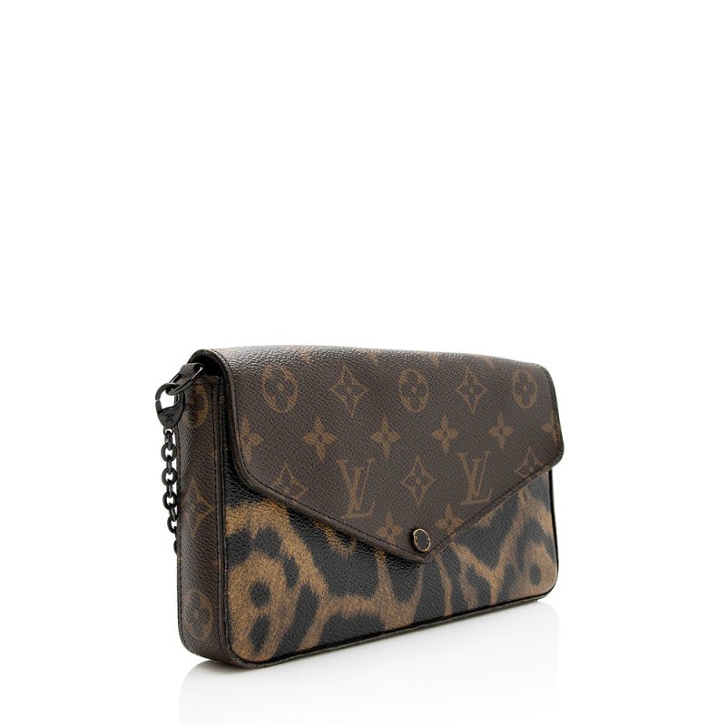 Louis Vuitton Monogram Canvas Animal Print Felicie Pochette (SHF-21424) - Barde - Image 2