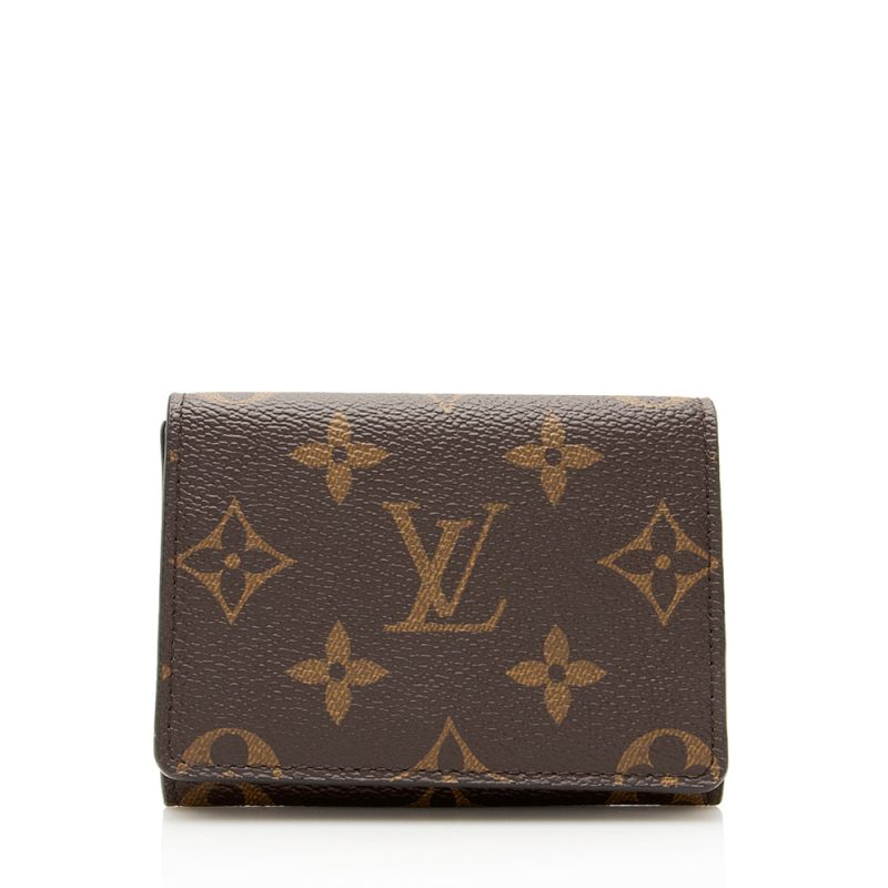 Louis Vuitton Monogram Canvas Envelope Business Card Holder (SHF-21827) - Barde