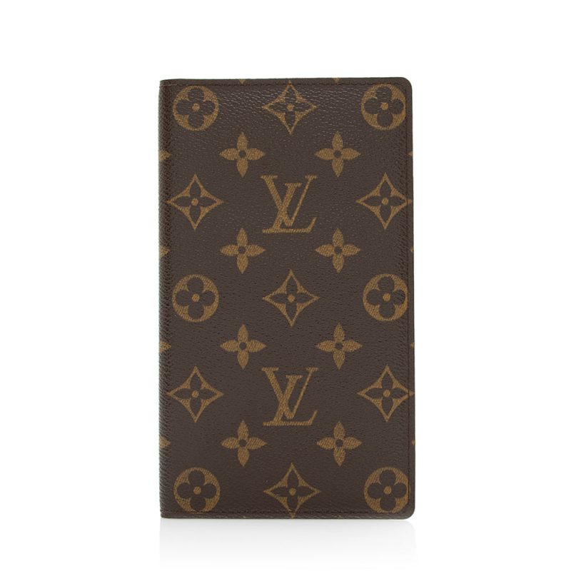 Louis Vuitton Monogram Canvas European Checkbook Cover (SHF-21523) - Barde