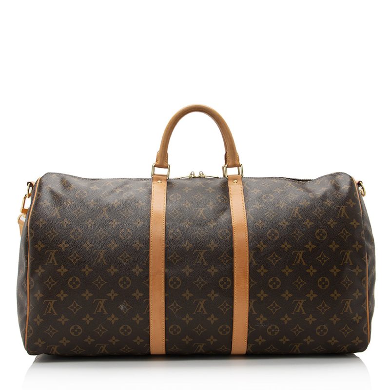 Louis Vuitton Monogram Canvas Keepall Bandouliere 55 Duffle Bag (SHF-21774) - Barde - Image 3