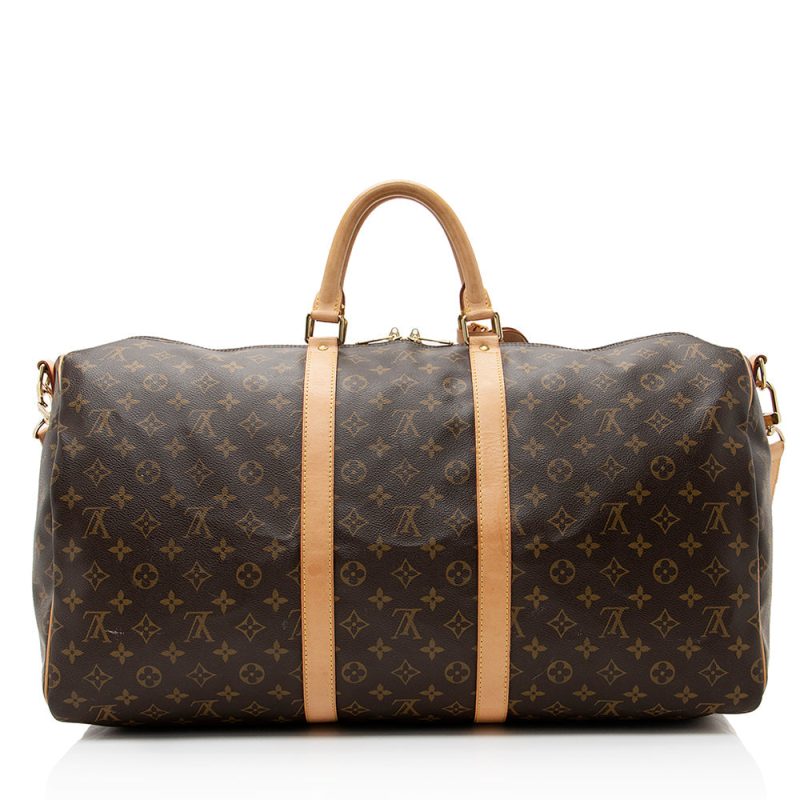 Louis Vuitton Monogram Canvas Keepall Bandouliere 55 Duffle Bag (SHF-22086) - Barde - Image 3