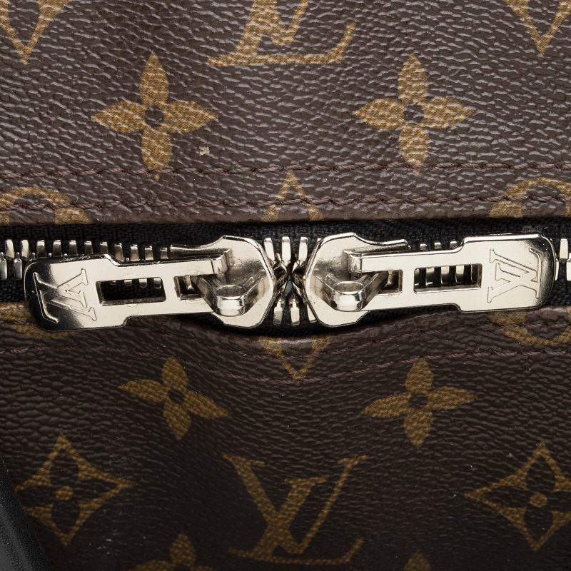 Louis Vuitton Monogram Canvas Macassar Keepall Bandouliere 55 Duffle Bag (SHF-22191) - Barde - Image 10