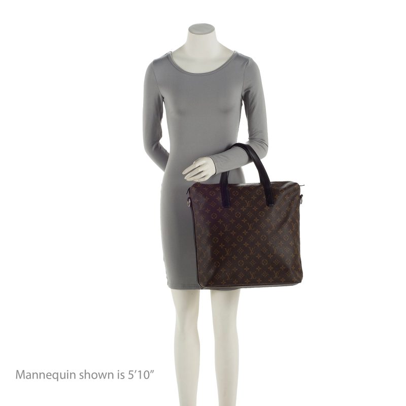 Louis Vuitton Monogram Canvas Macassar Kitan Tote (SHF-22793) - Barde - Image 5
