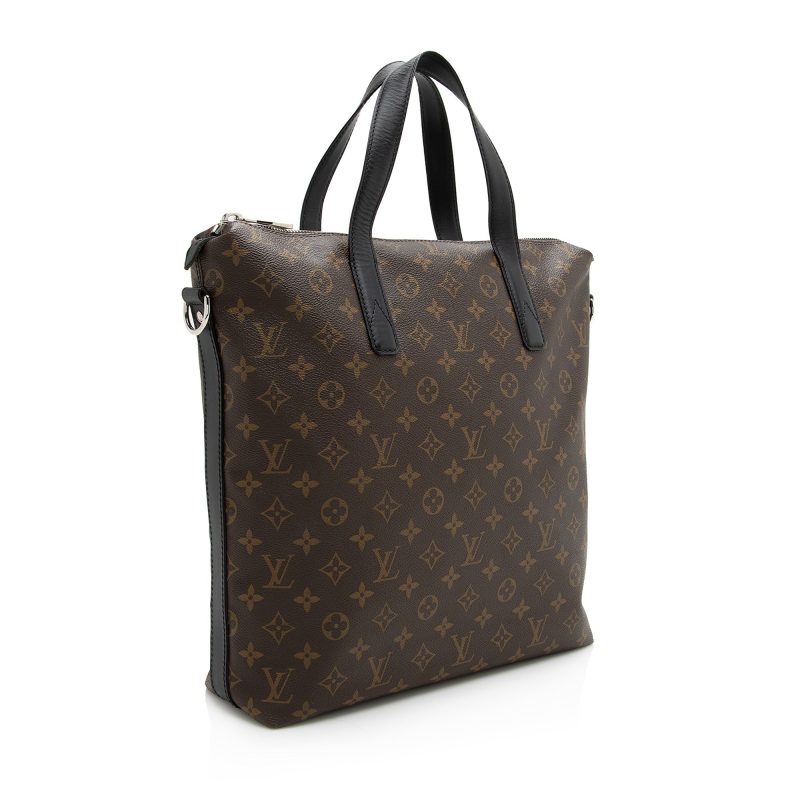 Louis Vuitton Monogram Canvas Macassar Kitan Tote (SHF-22793) - Barde - Image 2