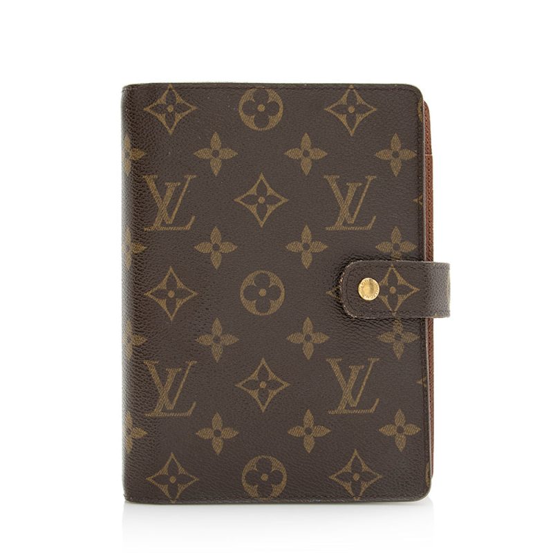 Louis Vuitton Monogram Canvas Medium Ring Agenda Cover (SHF-21536) - Barde
