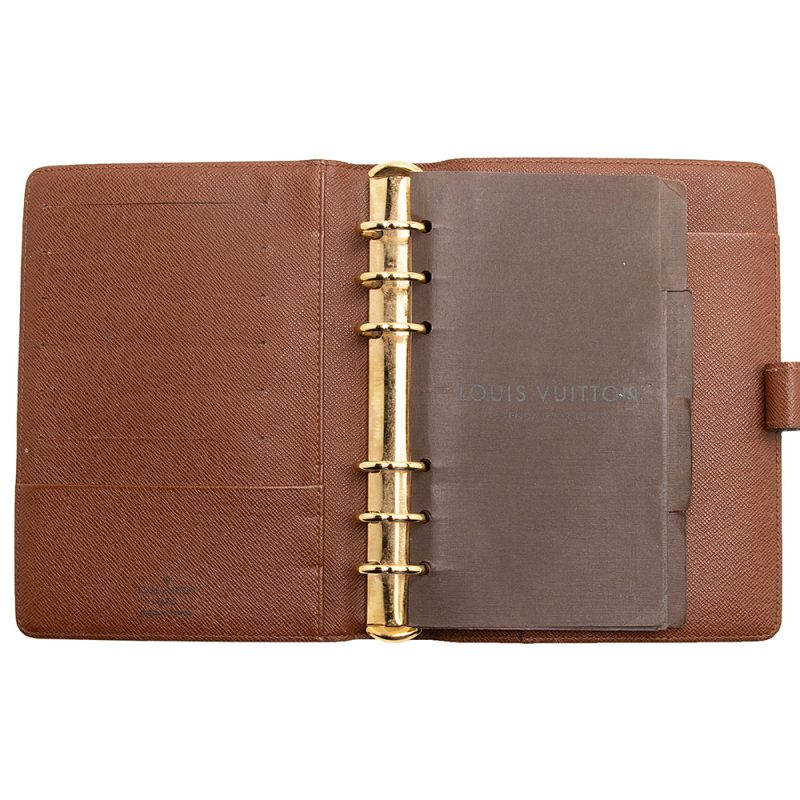 Louis Vuitton Monogram Canvas Medium Ring Agenda Cover (SHF-21536) - Barde - Image 5