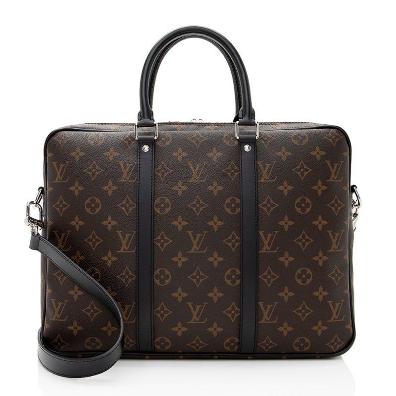 Louis Vuitton Monogram Canvas Porte-Documents Voyage PM Messenger Bag (SHF-21188) - Barde