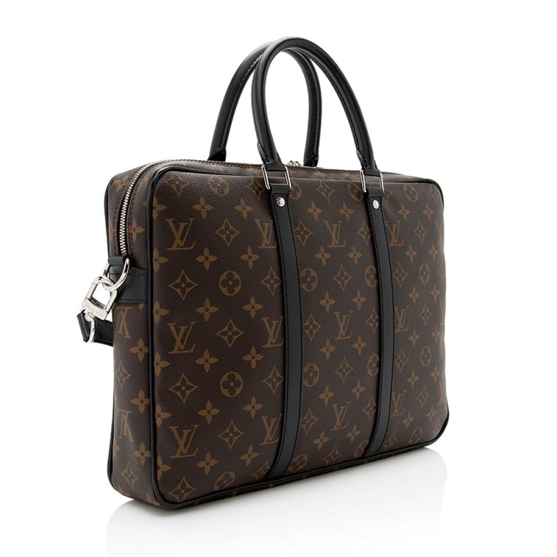 Louis Vuitton Monogram Canvas Porte-Documents Voyage PM Messenger Bag (SHF-21188) - Barde - Image 2