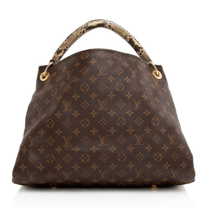 Louis Vuitton Monogram Canvas Python Artsy MM Shoulder Bag (SHF-21743) - Barde - Image 3