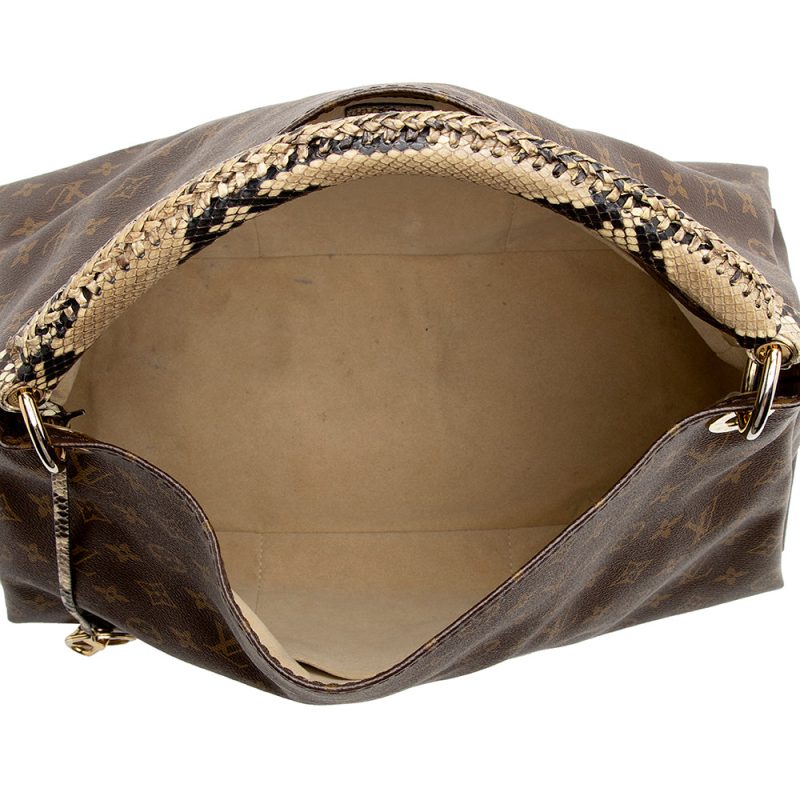 Louis Vuitton Monogram Canvas Python Artsy MM Shoulder Bag (SHF-21743) - Barde - Image 7