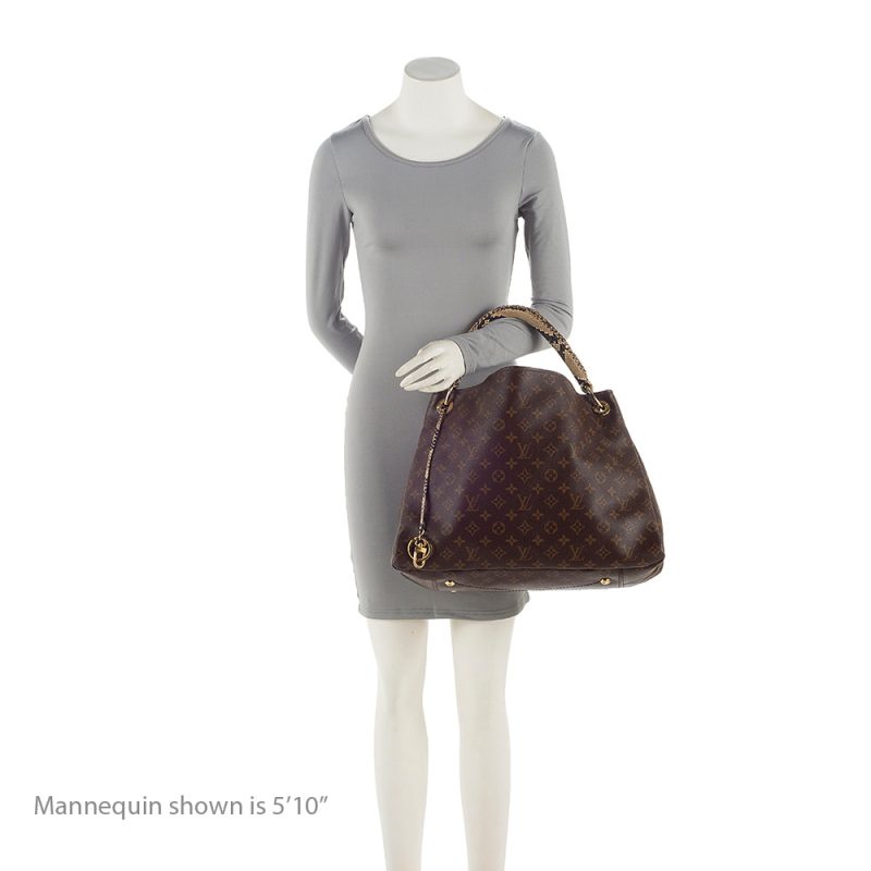 Louis Vuitton Monogram Canvas Python Artsy MM Shoulder Bag (SHF-21743) - Barde - Image 5
