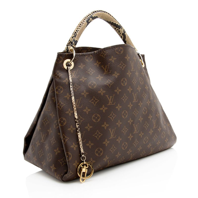 Louis Vuitton Monogram Canvas Python Artsy MM Shoulder Bag (SHF-21743) - Barde - Image 2