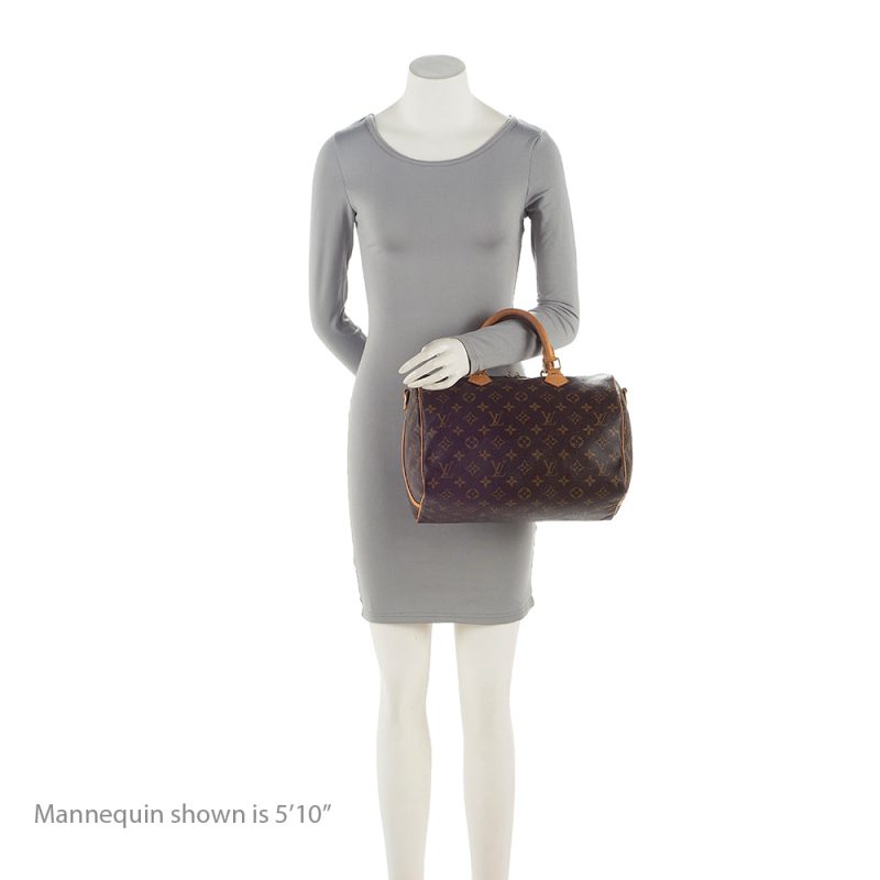 Louis Vuitton Monogram Canvas Speedy Bandouliere 30 Satchel (SHF-21747) - Barde - Image 5