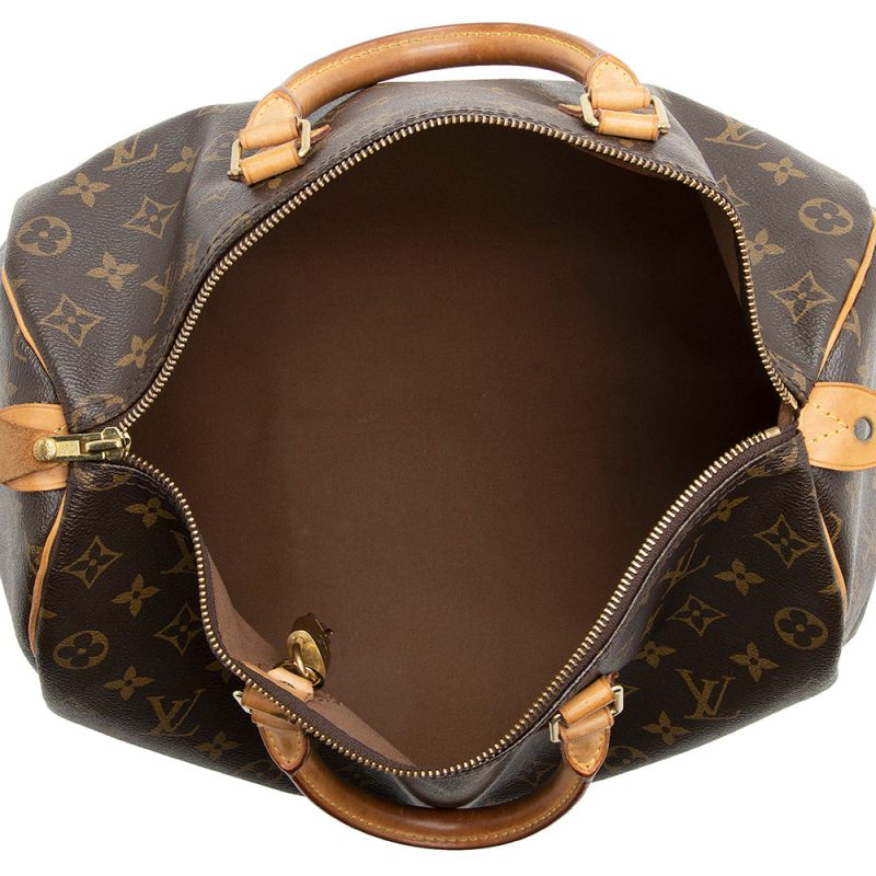 Louis Vuitton Monogram Canvas Speedy 35 Satchel (SHF-21589) - Barde - Image 7