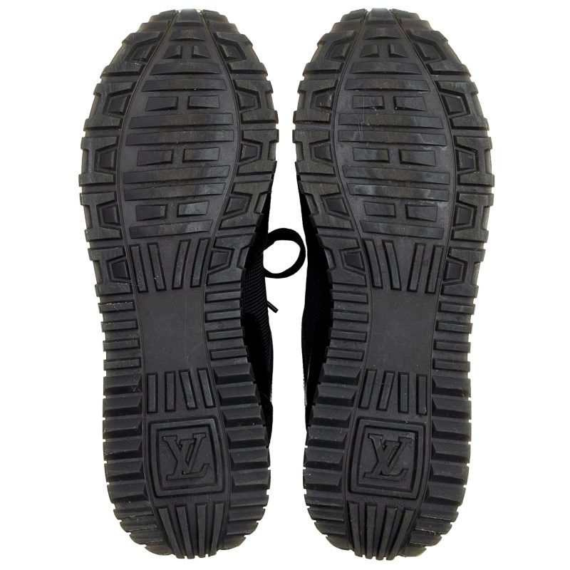 Louis Vuitton Monogram Canvas Suede Run Away Sneakers - Size 7.5 / 37.5 (SHF-22978) - Barde - Image 5