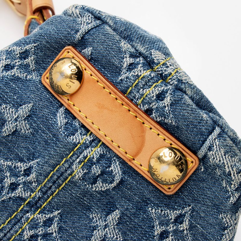 Louis Vuitton Monogram Denim Baggy PM Shoulder Bag (SHF-21936) - Barde - Image 10