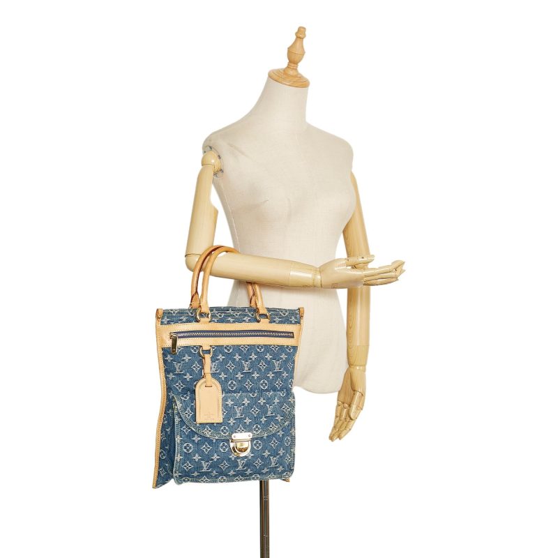 Louis Vuitton Monogram Denim Sac Plat (SHG-2SDTFz) - Barde - Image 5