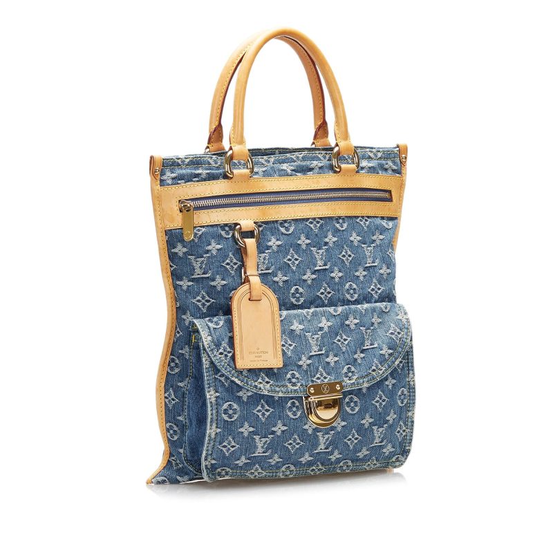 Louis Vuitton Monogram Denim Sac Plat (SHG-2SDTFz) - Barde - Image 2