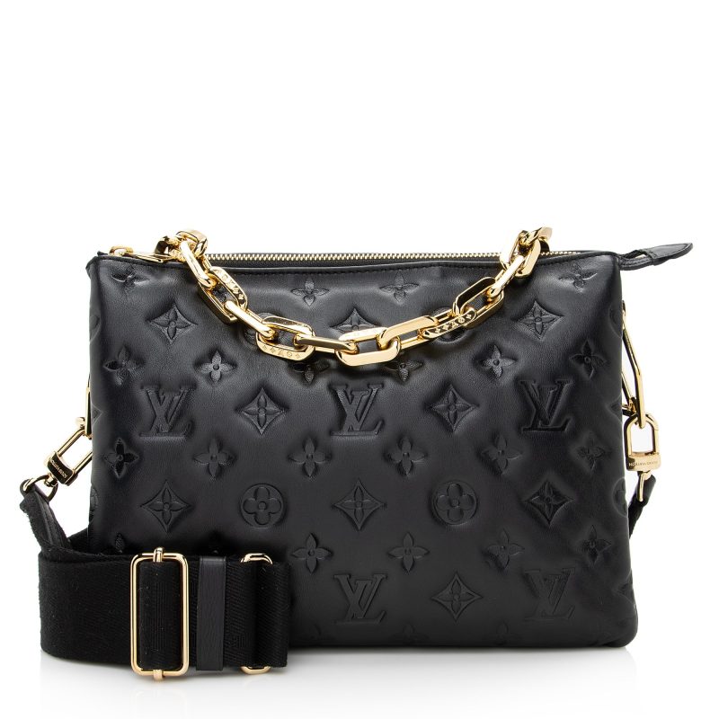 Louis Vuitton Monogram Embossed Lambskin Coussin PM Shoulder Bag (SHF-22447) - Barde