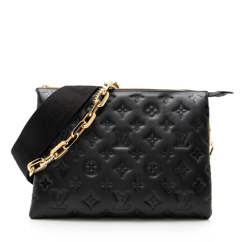 Louis Vuitton Monogram Embossed Lambskin Coussin PM Shoulder Bag (SHF-23655) - Barde