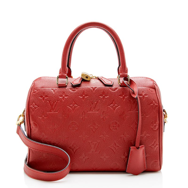 Louis Vuitton Monogram Empreinte Speedy Bandouliere 25 Satchel (SHF-15020) - Barde
