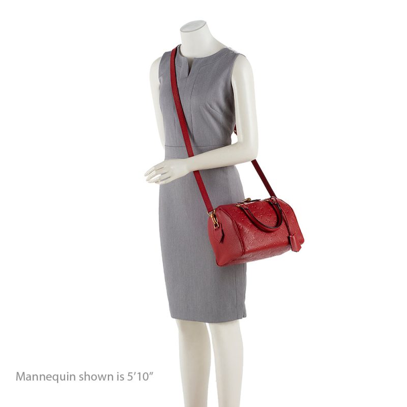 Louis Vuitton Monogram Empreinte Speedy Bandouliere 25 Satchel (SHF-15020) - Barde - Image 5