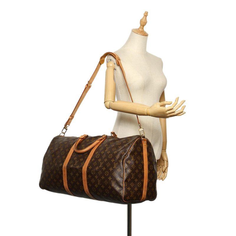 Louis Vuitton Monogram Keepall Bandouliere 55 (SHG-22726) - Barde - Image 5